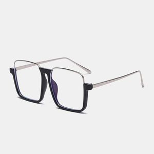 Unisex Square Frame Half Frame Anti-Blue Light Anti-UV Solglasögon