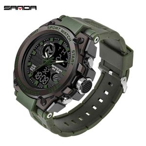 2019 New Fashion Sanda Men's Watch Top Brand Luxury Militär Sport Vattentät s Shock Digital Relogio Masculino x0524