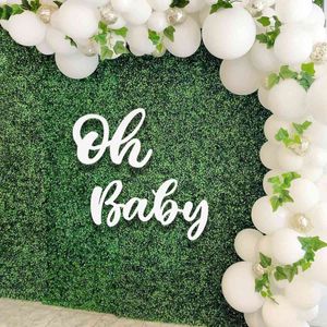 PATIMATE Oh Baby Wall Sticker It's A Boy Girl Baby Shower Decoration 1st Birthday Party Decor Kids Babyshower Gender Reveal 210408