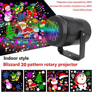 Strings 20 Pattern Holiday LED Projector Rotatory Lights Halloween Home Window Door Wall Display Waterproof Christmas Decorative Lamps