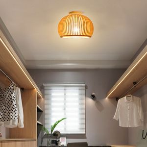 Japanese style Wood Ceiling Light Cafe Bar Lounge For Garden Restaurant Bedroom Lamp Home Decor Lighting Fixture