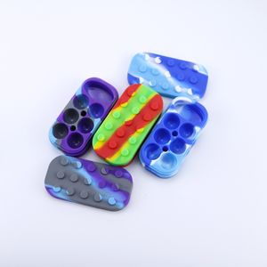 Contenitori antiaderenti barattolo di cera grande in silicone per fumatori Contenitore in silicone Barattoli colorati dab storage dabber jar penna per vape olio Erba secca