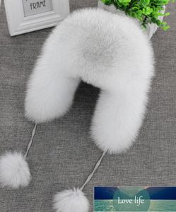 100% Real Fur Hat Women's Russian Ushanka Aviator trapper snow skiing Hat caps earflap winter raccoon fur Bomber hat Factory price expert design Quality Latest