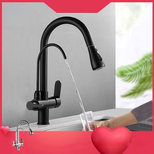 Purified Kitchen Faucet 360 Degree Rotation Purification Deck Mounted Filtered Water Sink Hot Cold Water Mixer Tap