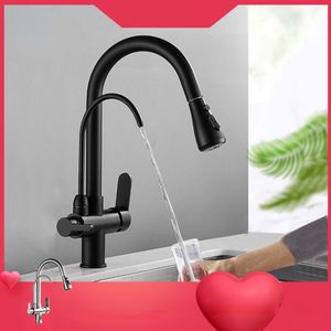 Purified Kitchen Faucet 360 Degree Rotation Purification Deck Mounted Filtered Water Sink Hot Cold Water Mixer Tap