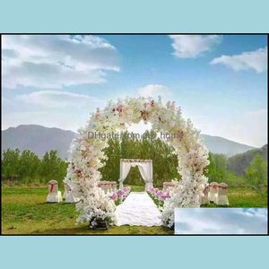 Decorative Flowers Wreaths Festive Party Supplies & Garden1 Meter Long Artificial Simation Cherry Blossom Flower Bouquet Wedding Arch Decora