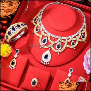 Earrings Necklace Jewelry Sets Kellybola Gorgeous Custom Cubic Zirconia Fish Scale Ring Bracelet Bride Wedding Boutique Set Drop Deli