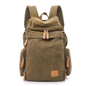 Zaino Fashion Classic Canvas Men's Tide Brand Casual European And American Retro Borsa da viaggio Trend di grande capacità