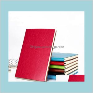 ANMÄRKNINGAR NOCTEPAD levererar Office School Business Industrial Writing Notebook Pu Leather Colorful Journals Daily Notepad Diary Journal TR
