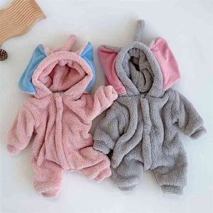 Born Infant Baby Boys Girls Elefante Pagliaccetti Abbigliamento Autunno Inverno Bambini Ragazzo Ragazza Manica lunga Addensare Vestiti 210521