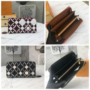 Yüksek Kaliteli Cüzdan Kadın Moda Debriyaj Çantalar Monogrames Clemende Uzun Zincir Anahtar Kılıfı Kart Sahibinin Çanta Kutusu Toz Çanta