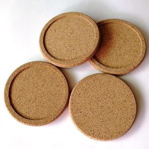 200pcs Classic Round Plain Cork Coasters Drink Wine Mats Corks Mat Drinks Juice Pad For Wedding Party Gift Favor SN4445