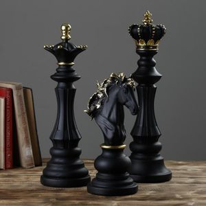 ingrosso Chessmen.-Oggetti decorativi figurine pzs resina pezzi di scacchi pezzi giochi da tavolo accessori internazionali retrò home decor semplice moderno scacchi ornamen