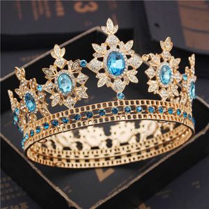 Blomma brud tiaras och kronor kristall kunglig drottning kung krona bröllop hår smycken cirkel diadem brud huvud tillbehör x0726