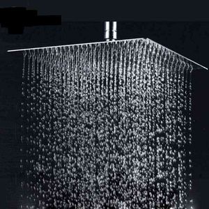 304 Stainless Steel Retail Polished Chrome Finish Bathroom Square Rain Shower Head Ceiling Wall Top Sprayer H1209