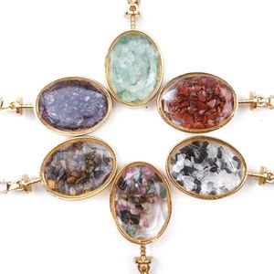 Wholesale garnet crystals for sale - Group buy Chakra Crystal Pendant Necklace Reiki Healing Jewelry Natural Garnets Amethysts Tourmalines Quartz Chip Stone Neckalce Wish Gift