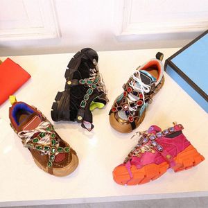ingrosso Scarpe Casual Escursioni Mens-2021 scarpe casual escursionismo per escursioni da escursionismo stivali da donna sneaker flashtrek uomini rimovibili cristalli di lusso designer di lusso moda donne formatori scarpe da ginnastica stivaletti caviglia
