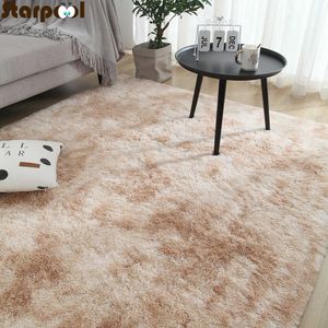 Kudłaty Dywan Dywan Dywan Drukowane Alfombra Pluszowa Podłoga Puszyste Maty Kids Room Faux Fur Area Rug Living Silky Dywaniki 210626