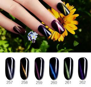 7 ml 6 color żółty zielony fioletowe cateye gelpolish błyszczące żelowe kolory kolory kota oka paznokcie pasaże