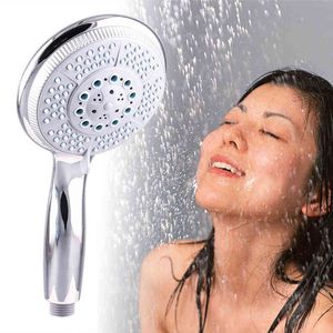 Universal Bath Shower Head 5 Mode Function Chrome Anti-limescale Handset UK for connected to all 1/2" standard shower hoses H1209