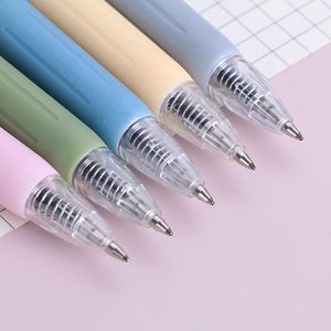 Canetas de gel 2 pçs / lote imprensa caneta caneta esferográfica de plástico 0.5mm reabastecimento de papel de papelaria de tinta preta material de escritório suprimentos no caderno diário