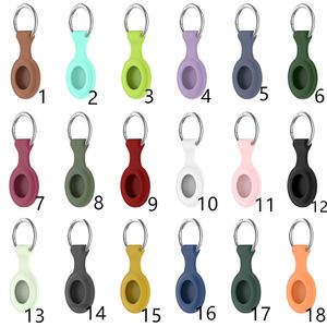 AirTag Loop Silicone Case Protective Cover Shell with Key Ring for Apple Airtags Smart Bluetooth Wireless Tracker Anti-lost