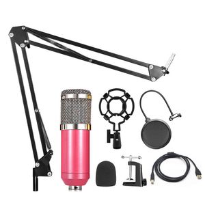 BM-800 Karaoke Radyo Braodcasting Singing Kayıt Bilgisayar Için Profesyonel USB Kondenser Mikrofon