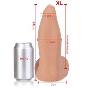 Dildos Realistyczny ogromny z przyssawką Grube Penis Giant Cock JJ Heavy Anal Plug Sex Zabawki Dorosły Miękki sklep 1120