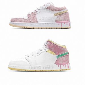 air jordan jordans jordon jordons aj 1 retro Low Se GS Paint Drip 1 Womens DD1666-100 Sapatos ao ar livre CW7104-60 1S Mid Mulheres Médio Sorvete Sneakers EUR 36-40 K0EZ #