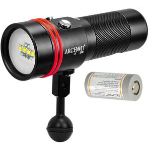 Diving Lanterna CREE XM- L U2 2600LM UV/Red White Rechargeable Video Light With 32650 Battery +Charger Flashlights Torches