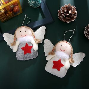 Choinka Dekoracja Śliczna tkanina Sztuka Mały Angel Doll Wisiorek Desktop Okno Kreatywnie Ozdoby