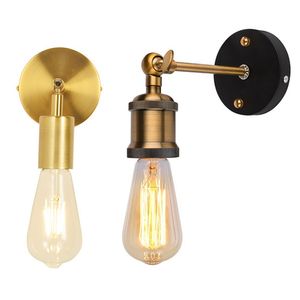 Luzes de parede do diodo emissor de luz do vintage 110V 220V E27 lâmpadas de parede de metal decoração simples única lâmpada de parede rústica retro iluminação