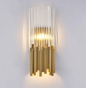 Sovrum Glas Vägglampor Modern TV Bakgrundslampa Koppar Hall Belysning AC110V 220V