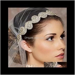 Gioielli Drop Delivery 2021 Corona da sposa vintage Tiara Gioielli da sposa Accessori Boemia Eleganti copricapo Frontlet Fascia per capelli Fasce per capelli Dj