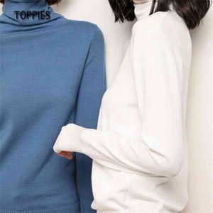 Sweater Women Knitted Pullover Lady Long Sleeve Turtlenck Jumper Winter Tops Korean Clothing Plus Size 210421