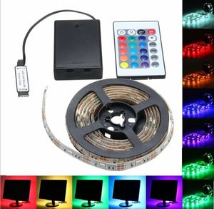 Battery Powered LED Strip 3528 SMD 50CM 1M 2M Warm light / White / RGB Waterproof Flexible String