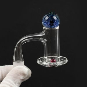 Gorący sprzedawanie 25mm XL ścięta krawędź Quartz Banger Cyclone Carb Cap 4mm przezroczyste dno wiadro 14mm mężczyzna kobieta dla dab rig