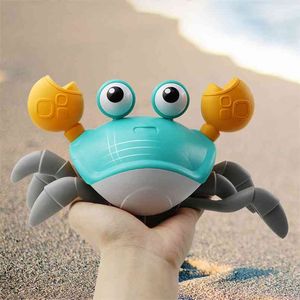 Baby Bath Water Game Clockwork Infant Swim Grande granchio Vasca da bagno Animali Bagno Summer Beach Giocattoli per bambini Bambini Ragazze 210712