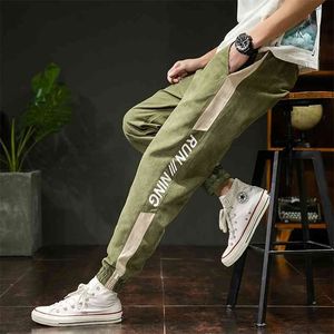 Men Hip Hop Harem Pants Streetwear Elastic Waist Sweatpants Fashion Multi-pocket Cargo Casual Jogger 210715