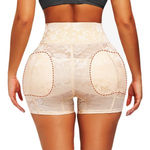 Svamp Fake Ass Hip Enchancer High Waist Trainer Body Shapers Kvinnor Klänning Underkläder Padded Butt Lifter Control Panties Shapewear