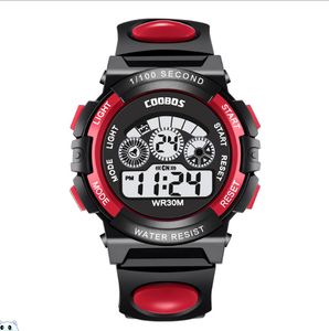 Factory Direct Childrens Boys Quartz 시계 7 개의 컬러 Ligwaterproof Student Electronic Watch Luminous Alarm Digital Wristwatchesht 어린이를위한 선물