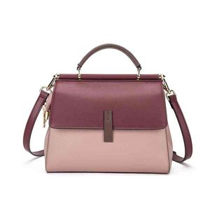 جديد نمط جلد ladi واسعة الكتف حزام msenger حقيبة التباين اللون أزياء المرأة سعة كبيرة Handbag88
