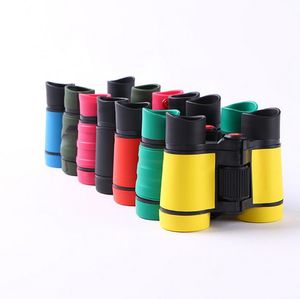 Mini binocolo per bambini 4 x 30 telescopio con ingrandimento in gomma per bambini, studenti, giochi all'aperto, regalo di Natale