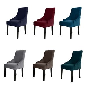 Acesso de jantar Cadeira de jantar Alto Back Poltrona inclinada Esticar nórdico Slipcover Slipcover Office El Home Club Bar 211116