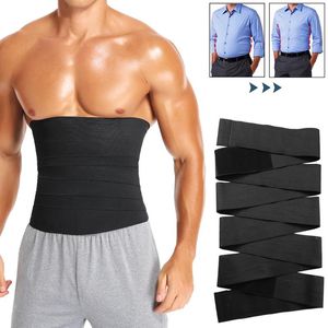 Men's Body Shapers Mens Waist Trainer Male Abdomen Reducer Slimming Belt Shaper Snatch Me Up Bandage Wrap Corset Belly Shapewear Trimmer