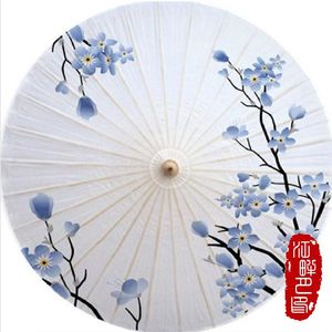 Parasole JPY Light Blue Color Paper Paper Parasol European Wedding Decoration Parasol Chinese Culture