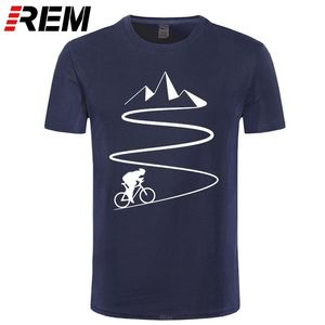 Mountainbike-Herzschlag Lustiges Biker-T-Shirt Plus Size Custom Kurzarm Herren Fahrrad Radfahren T-Shirt Mode Familie Baumwolle 210409