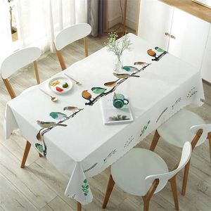 PVC Plastic Table Cloth Rectangular/round Waterproof Oilproof Cover Pastoral Style Printed cloths for Wedding Party 211103