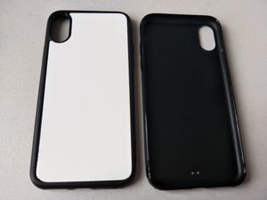 Custodia per telefono a sublimazione in gomma TPU per iPhone 12 11 pro XS Max / XR / 6 7 8 plus + piastra in alluminio bianco 5 pezzi / lotto