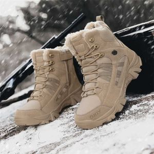 Men's Military Boot Combat Mens Ankle Tactical Big Size Warm Fur Army Male Shoes Work Safety Motocycle s 211217